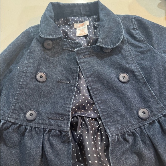 Joe Fresh Other - Baby Girl Denim Blue Jacket with Polka Dot Lining